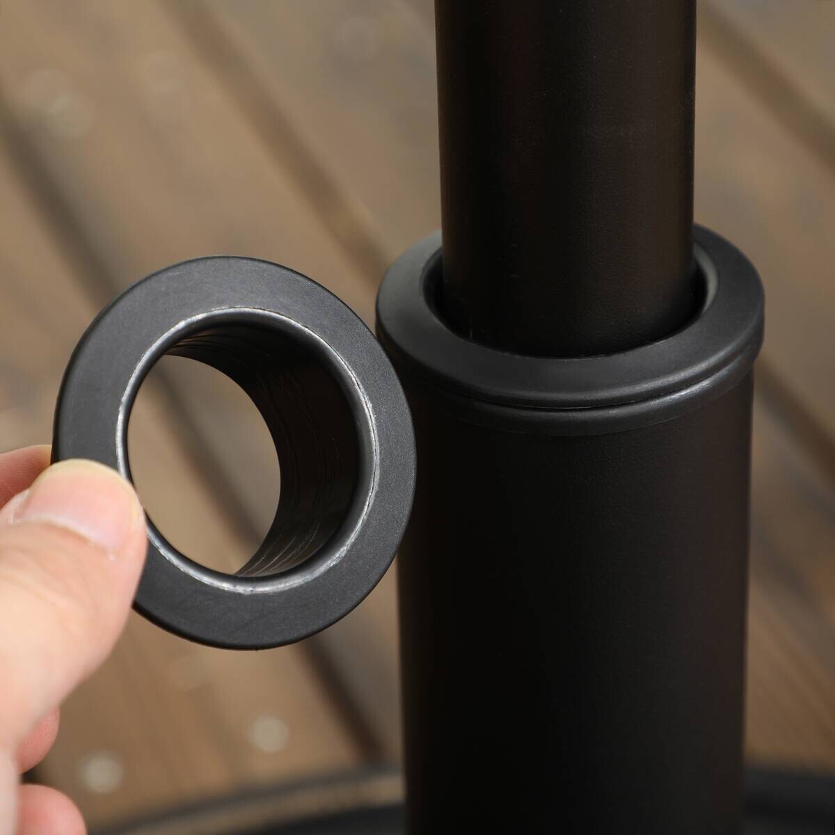 Outsunny Schirmständer bronze Polypropylen B/H/L: ca. 53,5x53,5x33 cm