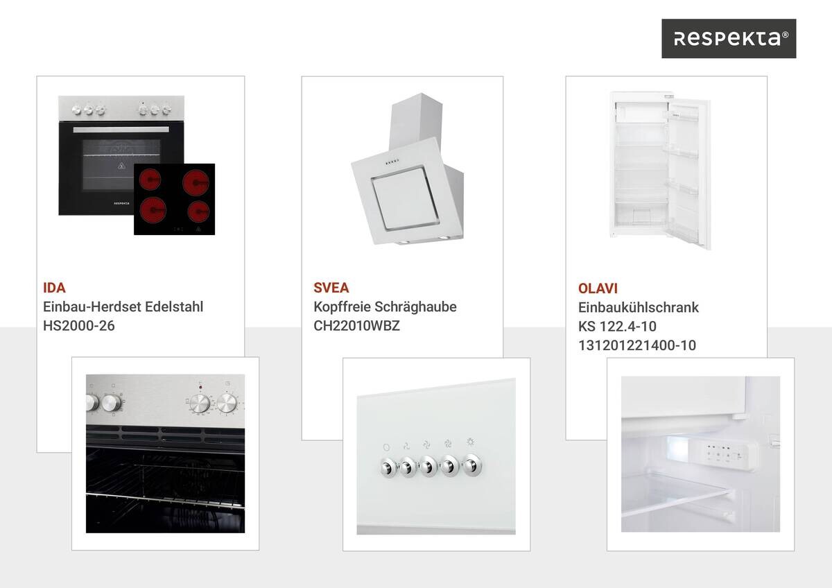 Respekta Inselküche Hilde weiß matt B/H/T: ca. 280x205x172 cm