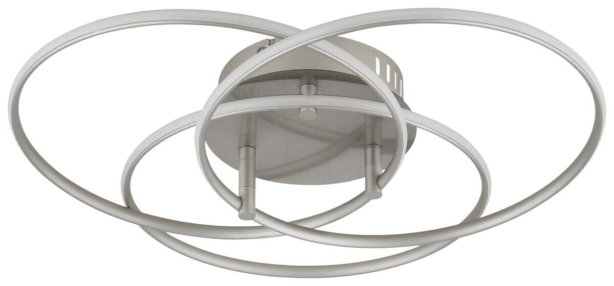 GLOBO Deckenleuchte nickel matt Opal Metall Aluminium H/D: ca. 9,4x45,6 cm 1 Brennstellen