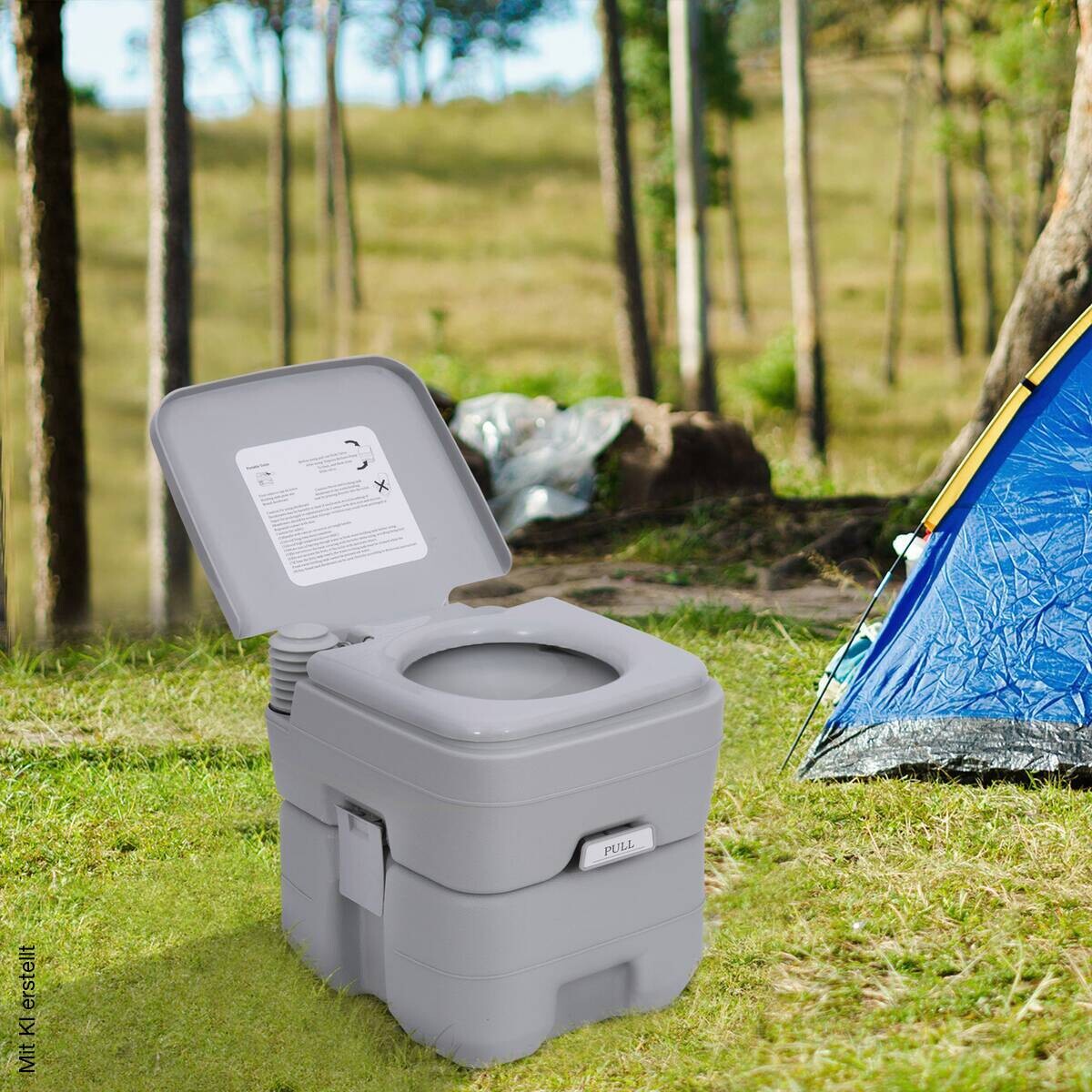 Outsunny Campingtoilette B/H/L: ca. 41x42,5x35,5 cm