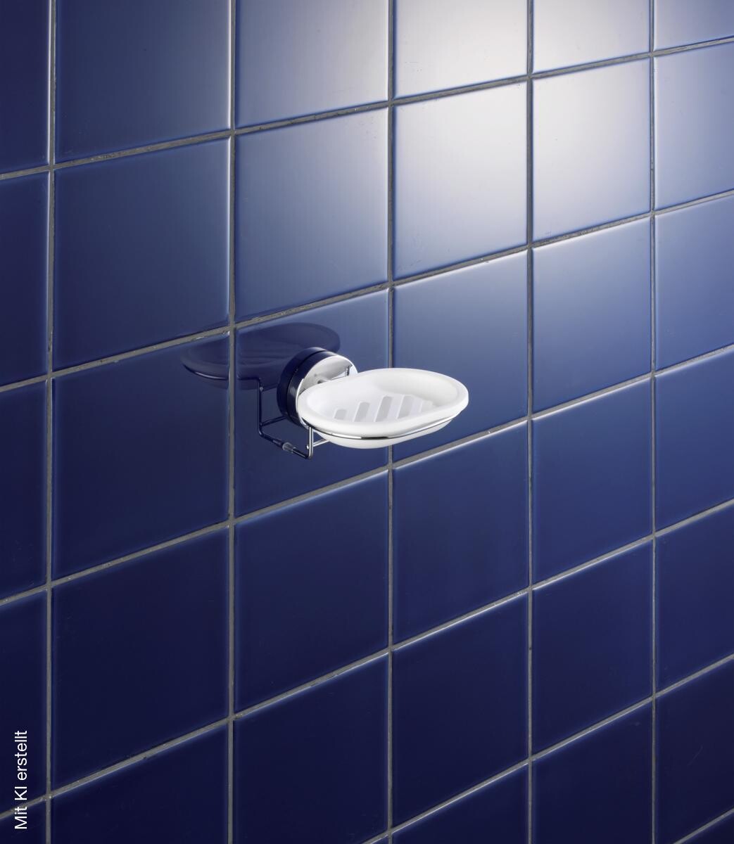 Wand-Seifenschale Chrom Stahl B/H/L: ca. 13x6x12 cm