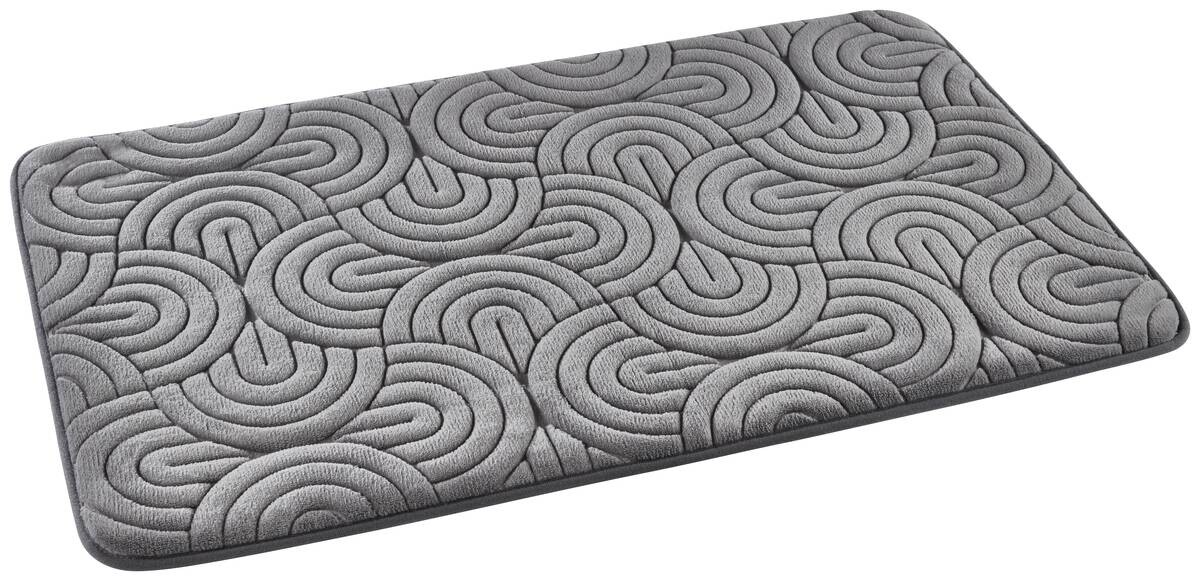 POCOline Badematte Bogen anthrazit Oberseite: 100% Polyester Unterseite: 100% Polyvinylchlorid Füllung: 100% Polyurethan B/L: ca. 50x80 cm