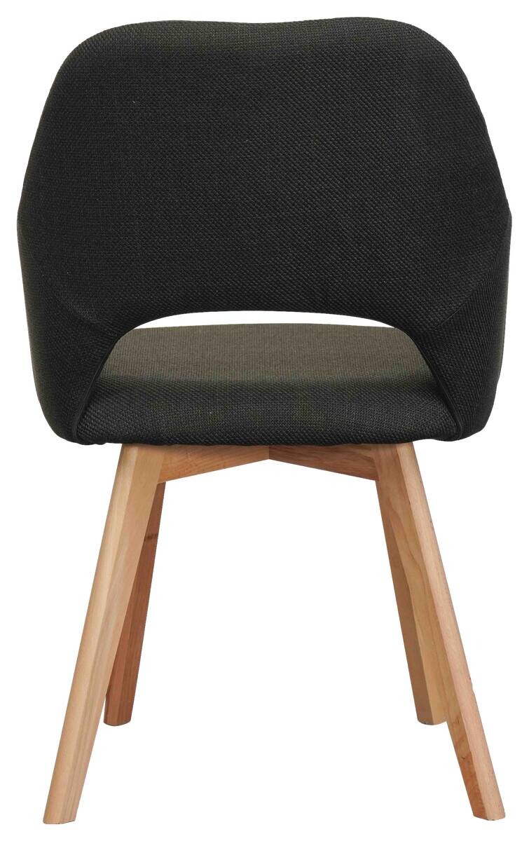 Armlehnstuhl Stade anthrazit Webstoff Microfaser B/H/T: ca. 57x87x62 cm