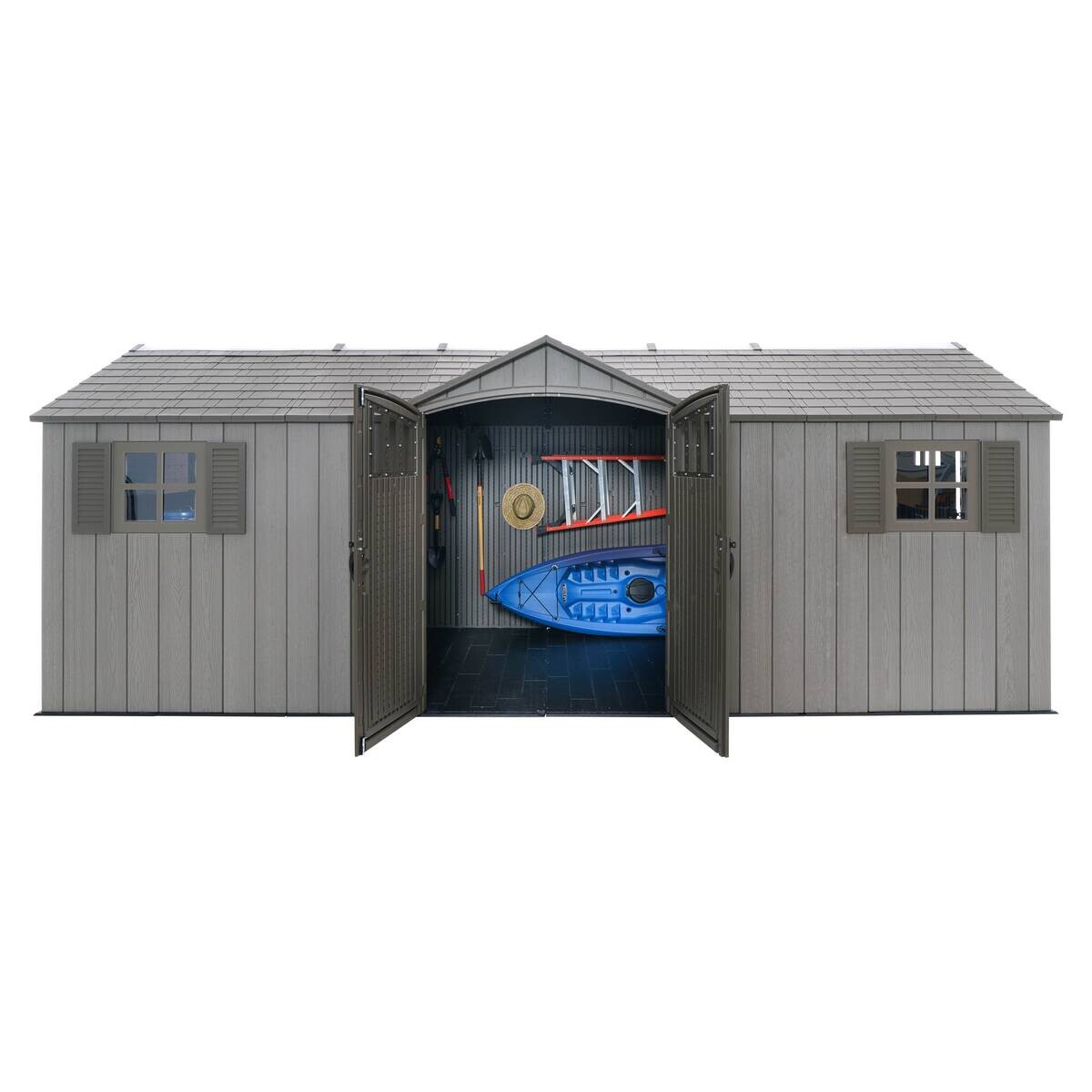Lifetime Gerätehaus Neptun grau B/H/L: ca. 610x241x243 cm