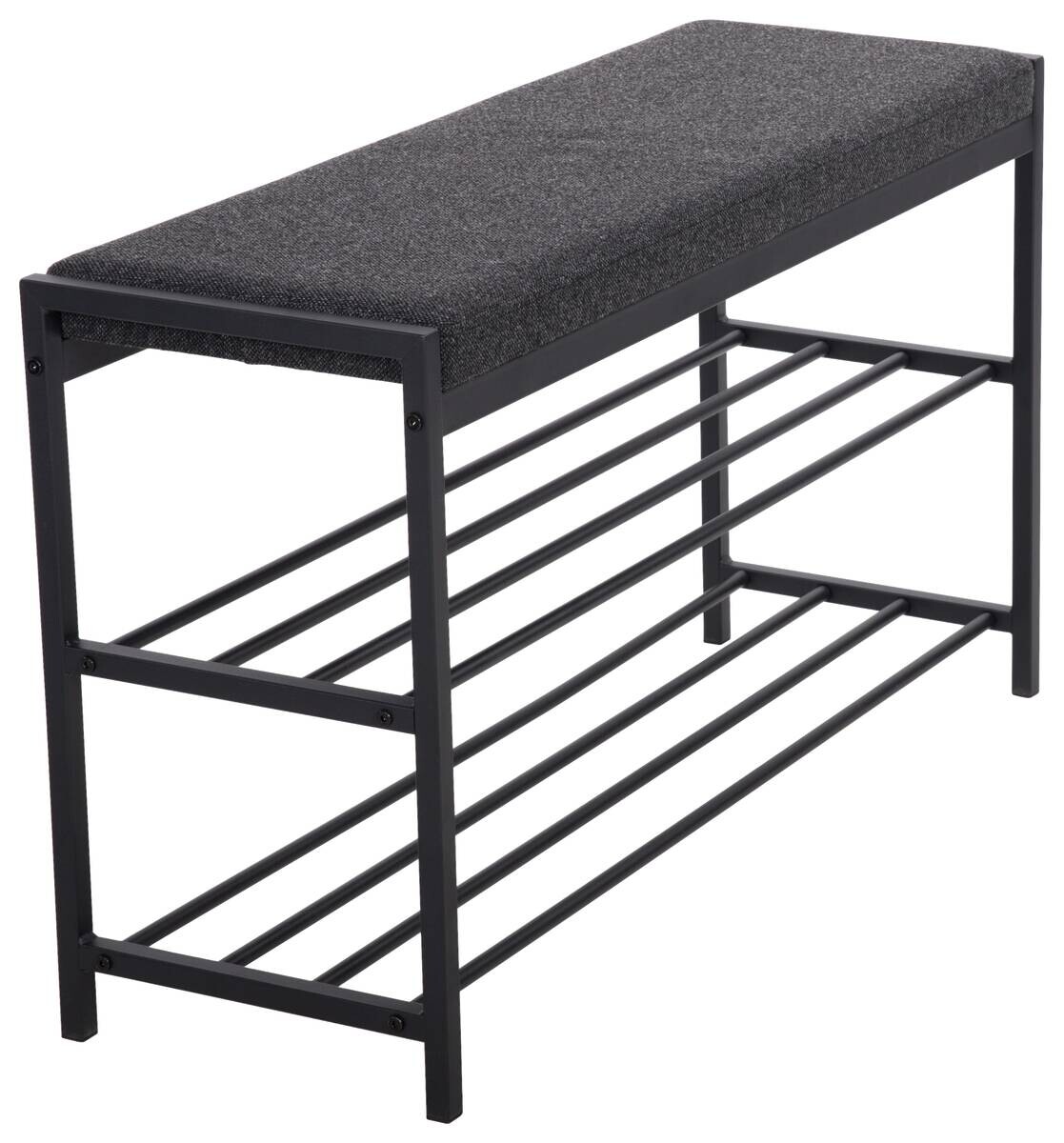 Schuhregal Janne schwarz Metall B/H/T: ca. 90x50x30 cm