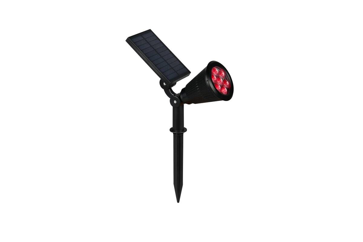 Solar-Gartenstrahler mattschwarz B/H/T: ca. 9x36x24 cm