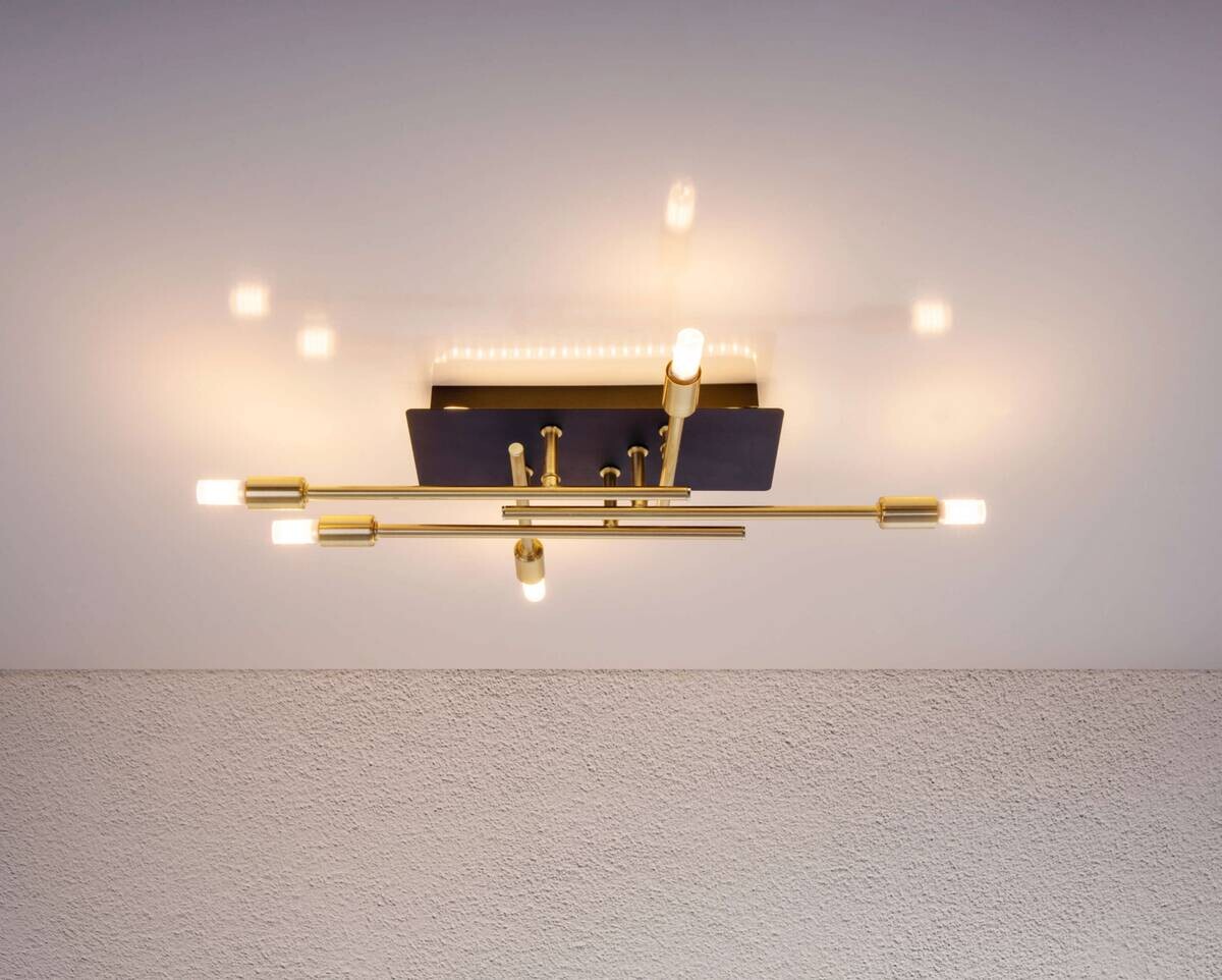 Näve Leuchten Deckenleuchte 1392745 messing Metall B/H/T: ca. 25,2x10x45,1 cm G9 5 Brennstellen