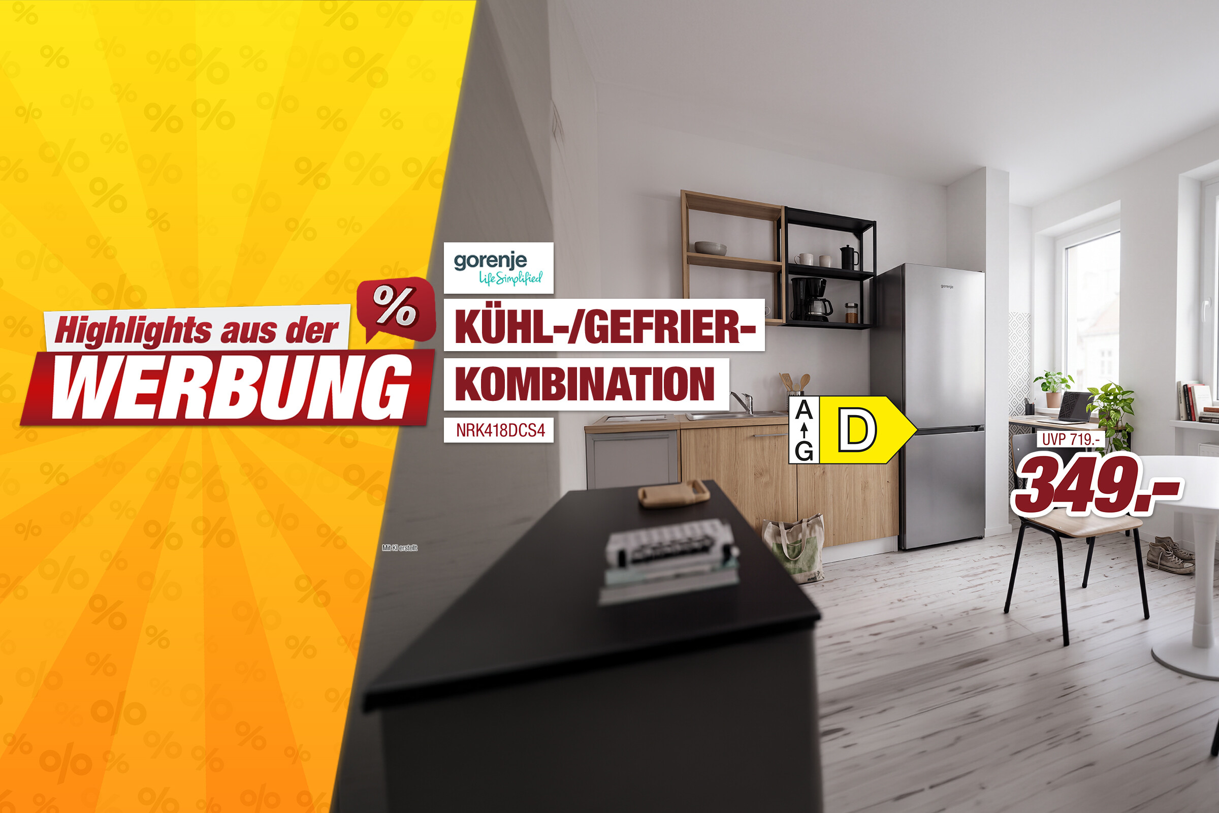 Unsere Werbe Highlights - Kühl-/Gefrierkombination NRK418DCS4