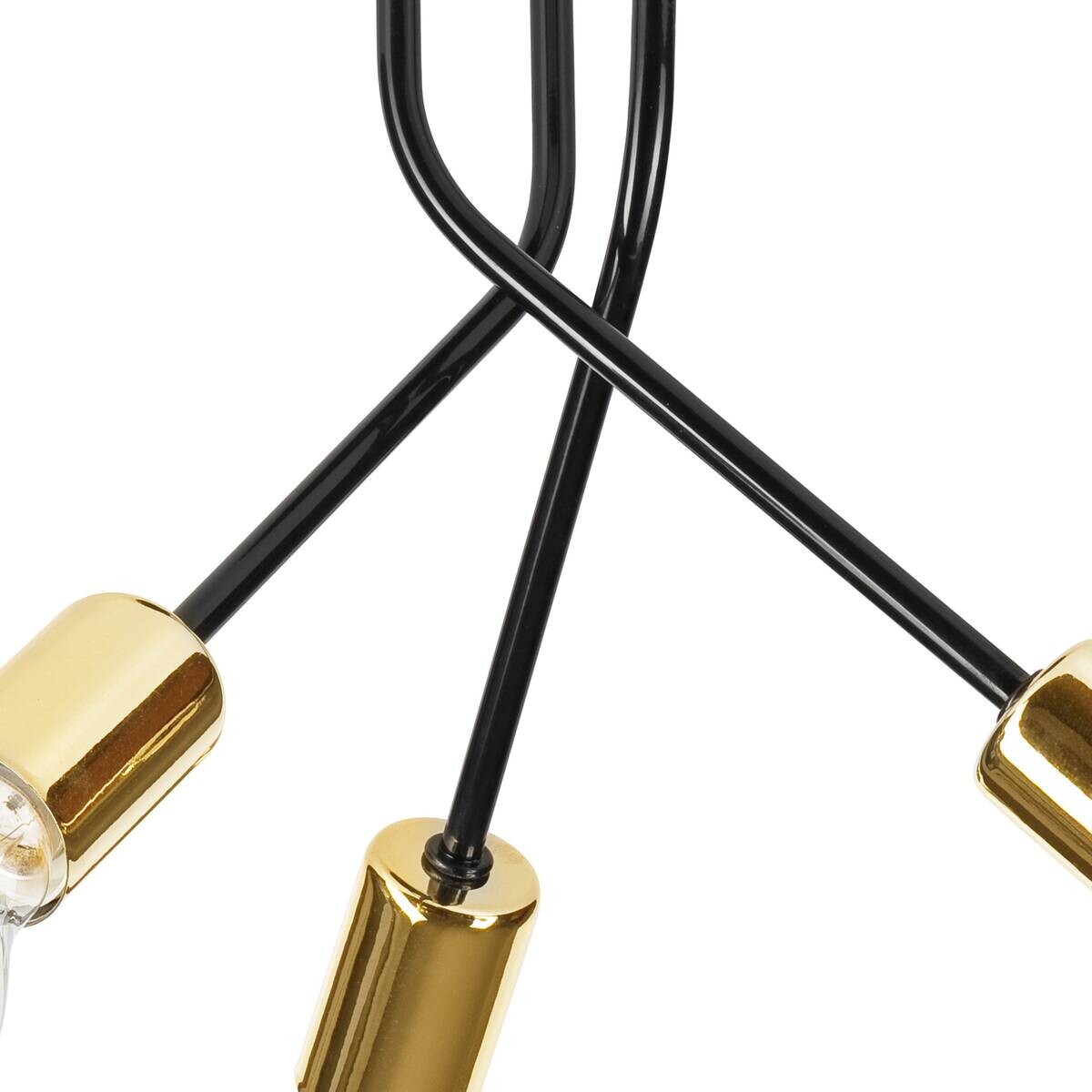 Lamkur Deckenleuchte gold Stahl B/H/L: ca. 33x34x33 cm E27 3 Brennstellen