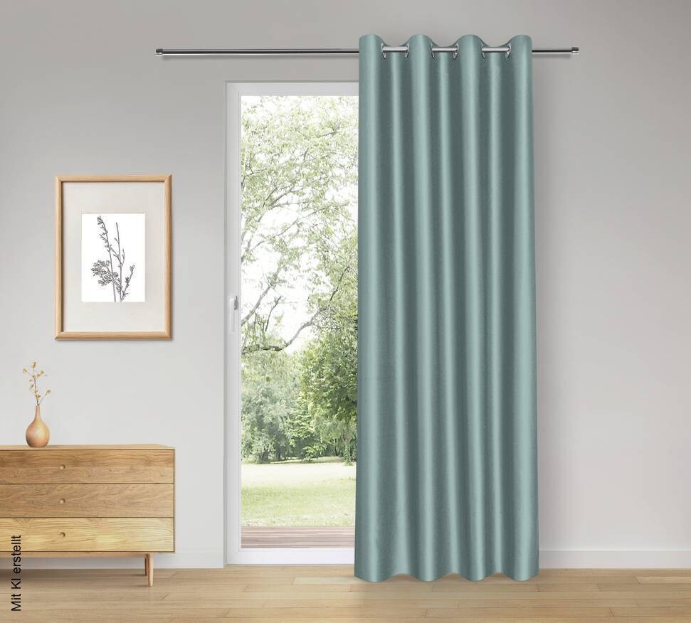 Happy Home Verdunklungsvorhang türkis 100% Polyester B/L: ca. 140x245 cm