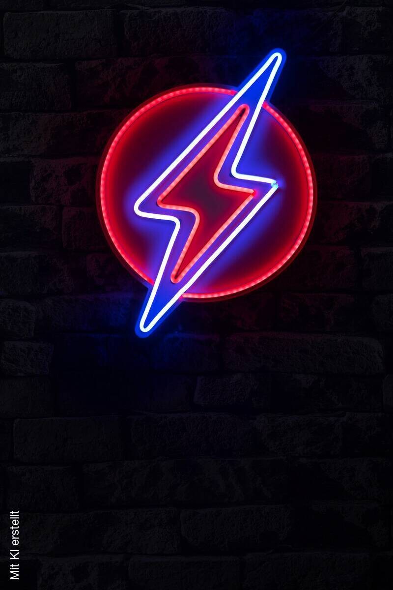 Opviq LED-Wandleuchte blau rot PVC B/H/T/L: ca. 29x40x2x29 cm