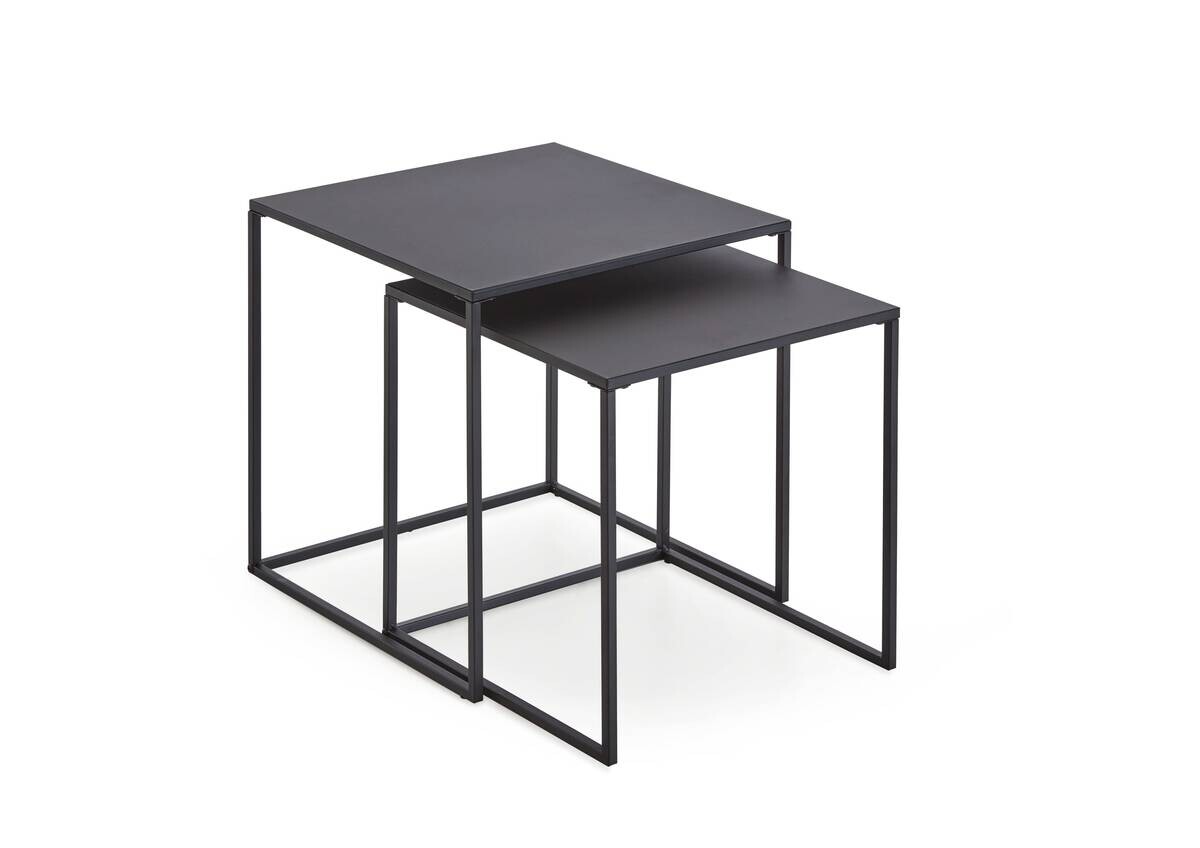 Couchtisch 2er Set schwarz B/H/T: ca. 38x41x38 cm
