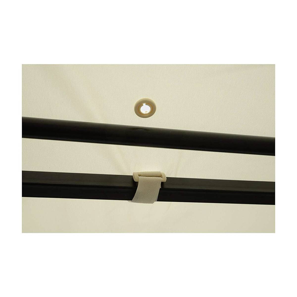 Outsunny Pavillon schwarz Stahl B/H/L: ca. 250x250x300 cm