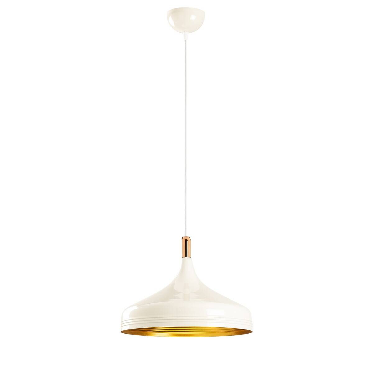 Opviq Pendelleuchte Saglam Kupfer gold weiß Metall B/H/T/L/D: ca. 36x124x36x36x36 cm E27 1 Brennstellen
