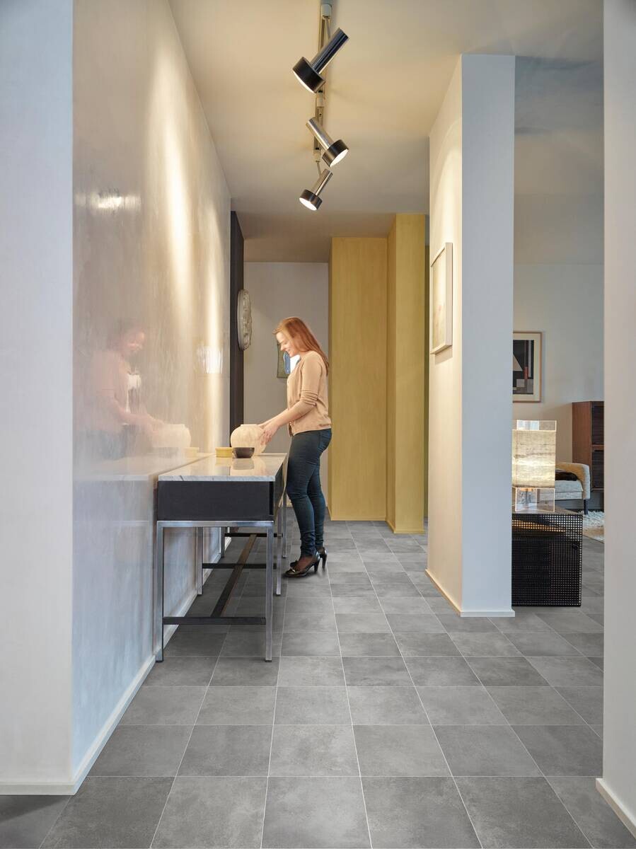 Vinylboden Atlantic grau Fliese B: ca. 400 cm pro m²