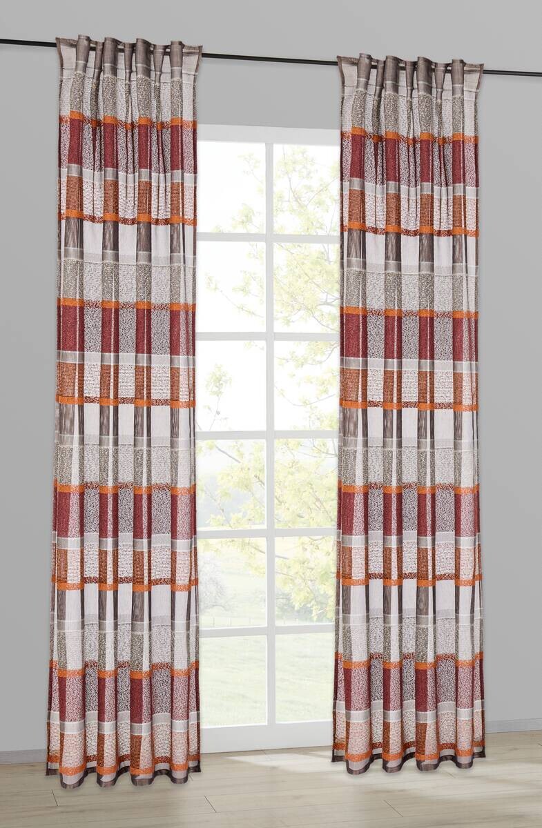 Kombivorhang Chelsea bordeaux B/L: ca. 145x245 cm