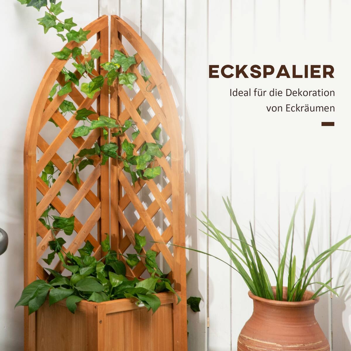 Outsunny Eckbeet braun B/H/L: ca. 32x108x32 cm