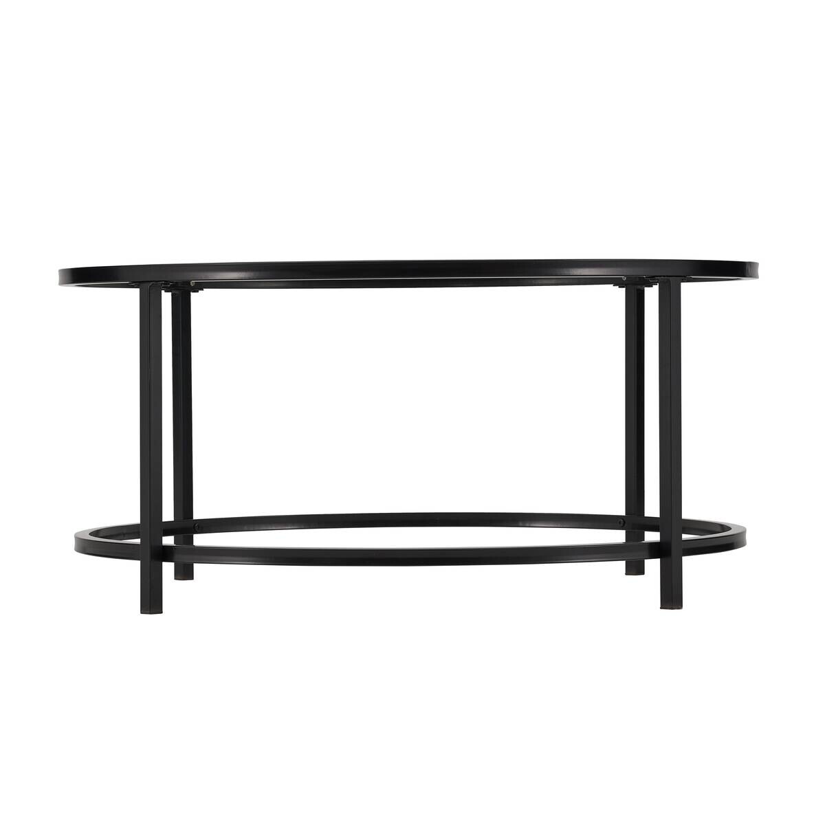 Glascouchtisch klar H/D: ca. 42,5x90 cm