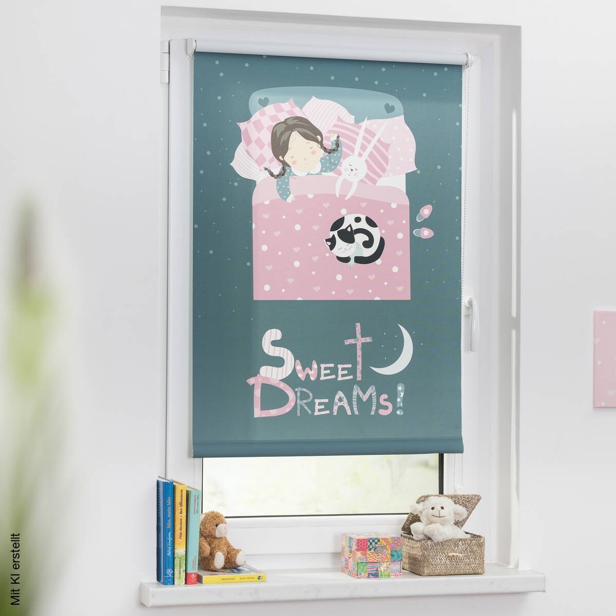 LICHTBLICK Verdunkelungsrollo Sweet Dreams grau B/L: ca. 90x150 cm