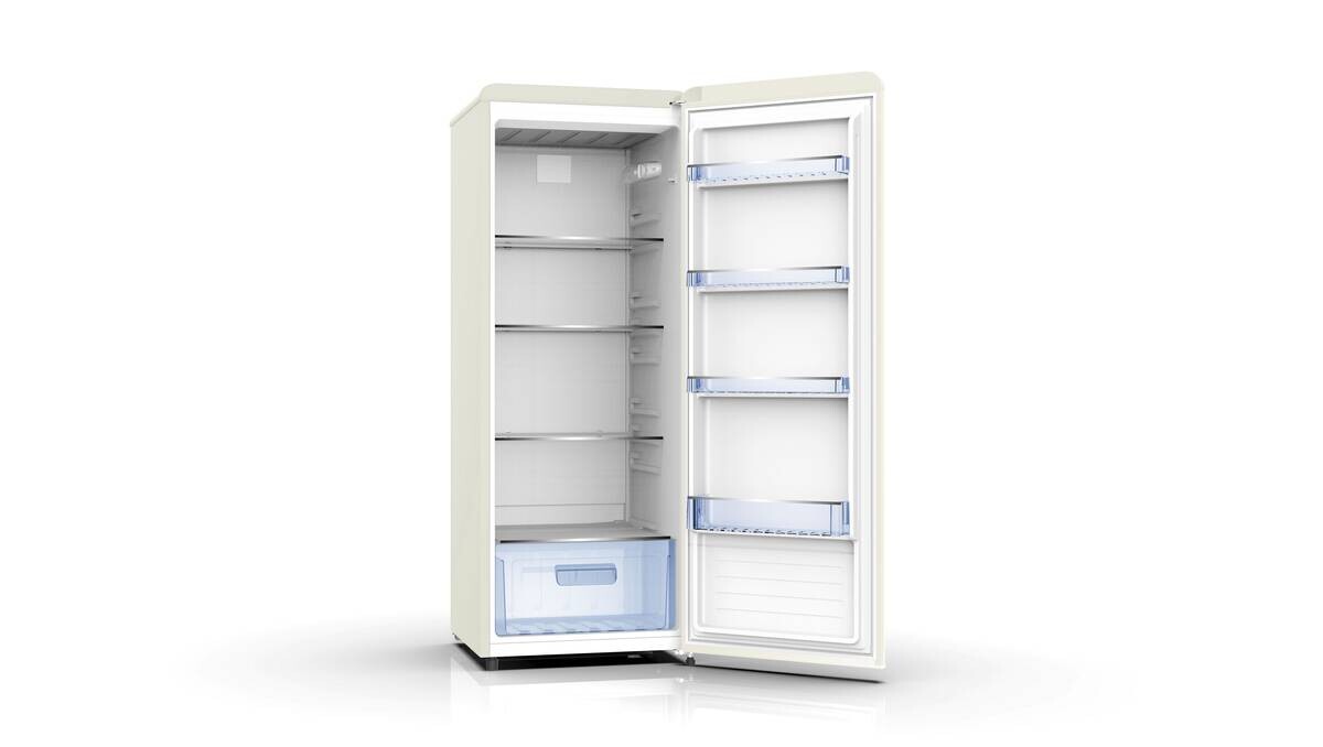 POCOline Retro Kühlschrank RKS146-238ECG EEK: E Spektrum: A bis G Kühlen: 238 40dB creme B/H/T: ca. 54,6x145,5x62,6 cm