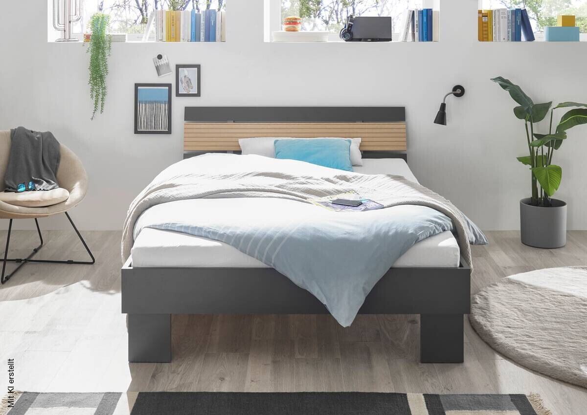 Futonbett Jolka Graphit Liegefläche B/L: ca. 140x200 cm
