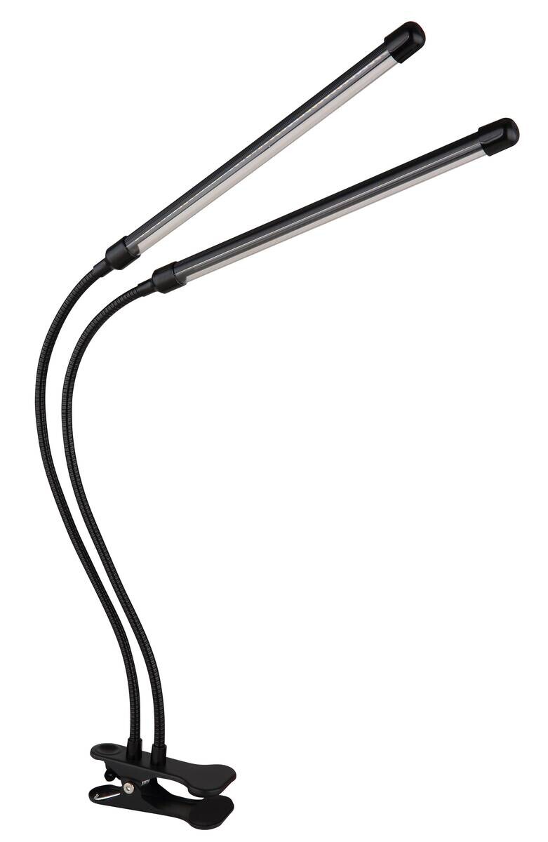 GLOBO LED-Klemmstrahler mattschwarz transparent Metall Kunststoff B/H/T: ca. 45x47x41 cm 1 Brennstellen