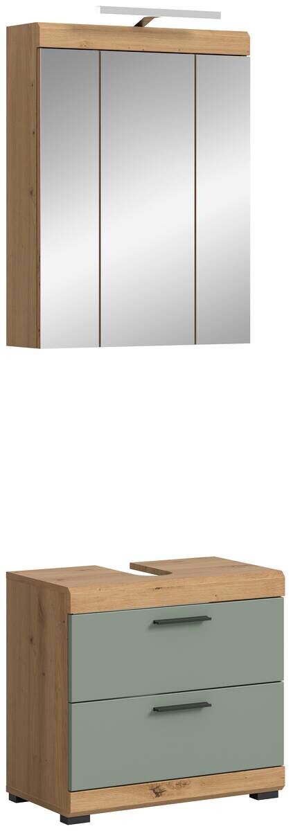 Badezimmer-Set Scout Eiche Artisan Nachbildung salbei Nachbildung B/H/T: ca. 60x191x37 cm
