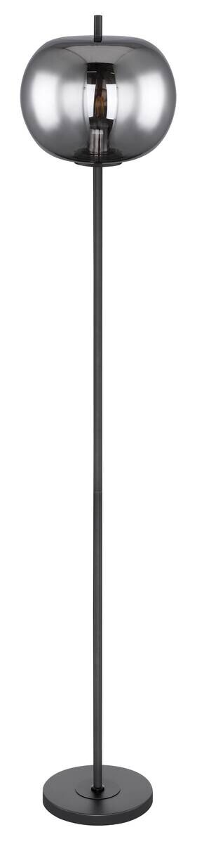 GLOBO Stehlampe Blacky schwarz Metall Glas H/D: ca. 160x30 cm E27 1 Brennstellen