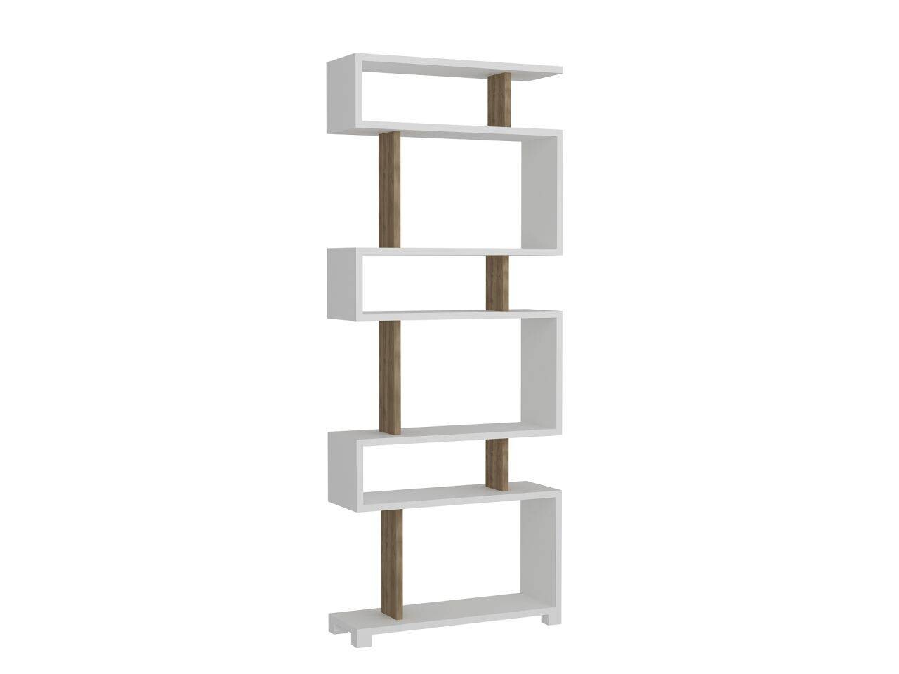 Regal Blok weiß walnuss Nachbildung B/H/T: ca. 60x160x20 cm