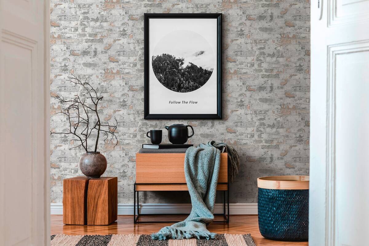 A.S.Creation Vliestapete weiß rot B/H/D: ca. 53x1005x8 cm