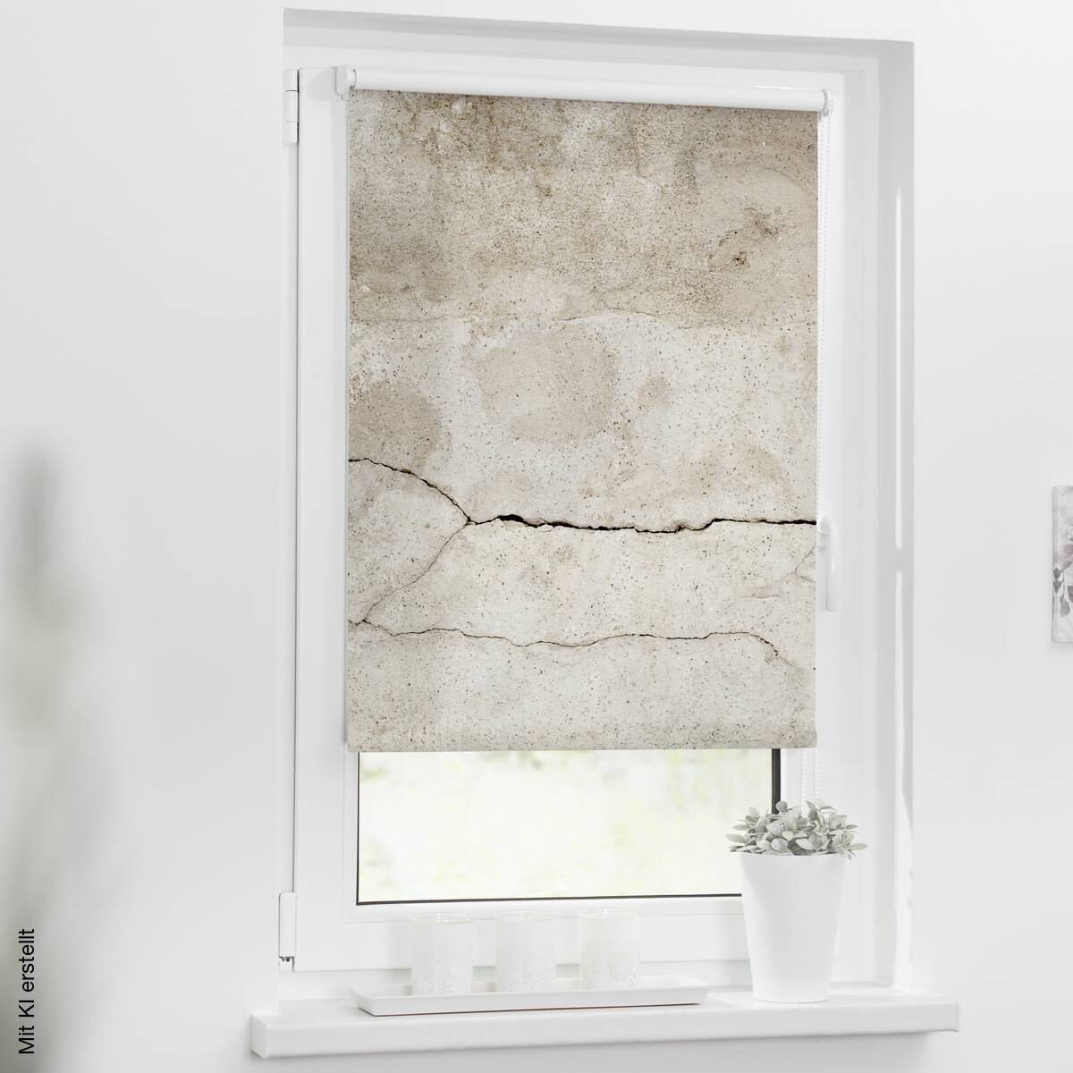 LICHTBLICK Rollo Beton grau B/L: ca. 100x150 cm