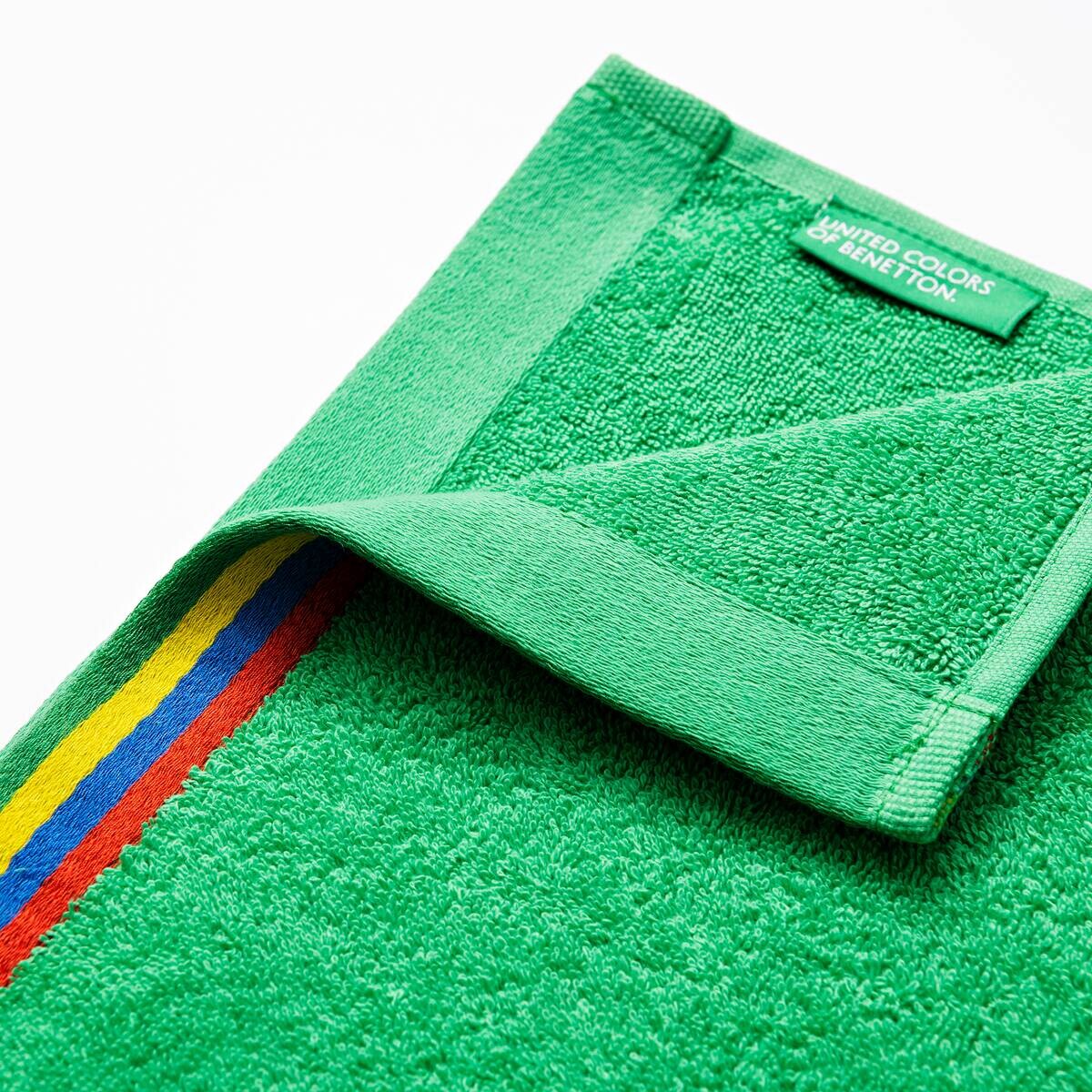 BENETTON Kinder-Strandtuch grün Baumwolle B/L: ca. 140x70 cm