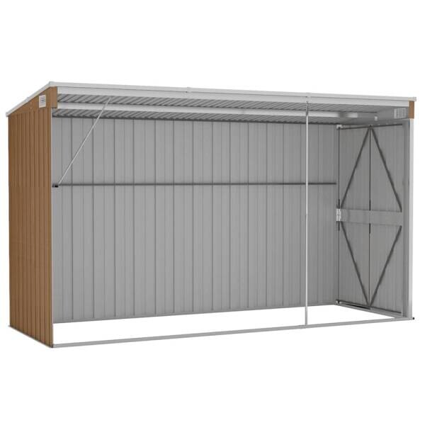 vidaXL Gartenhaus braun B/H/T: ca. 118x178x288 cm