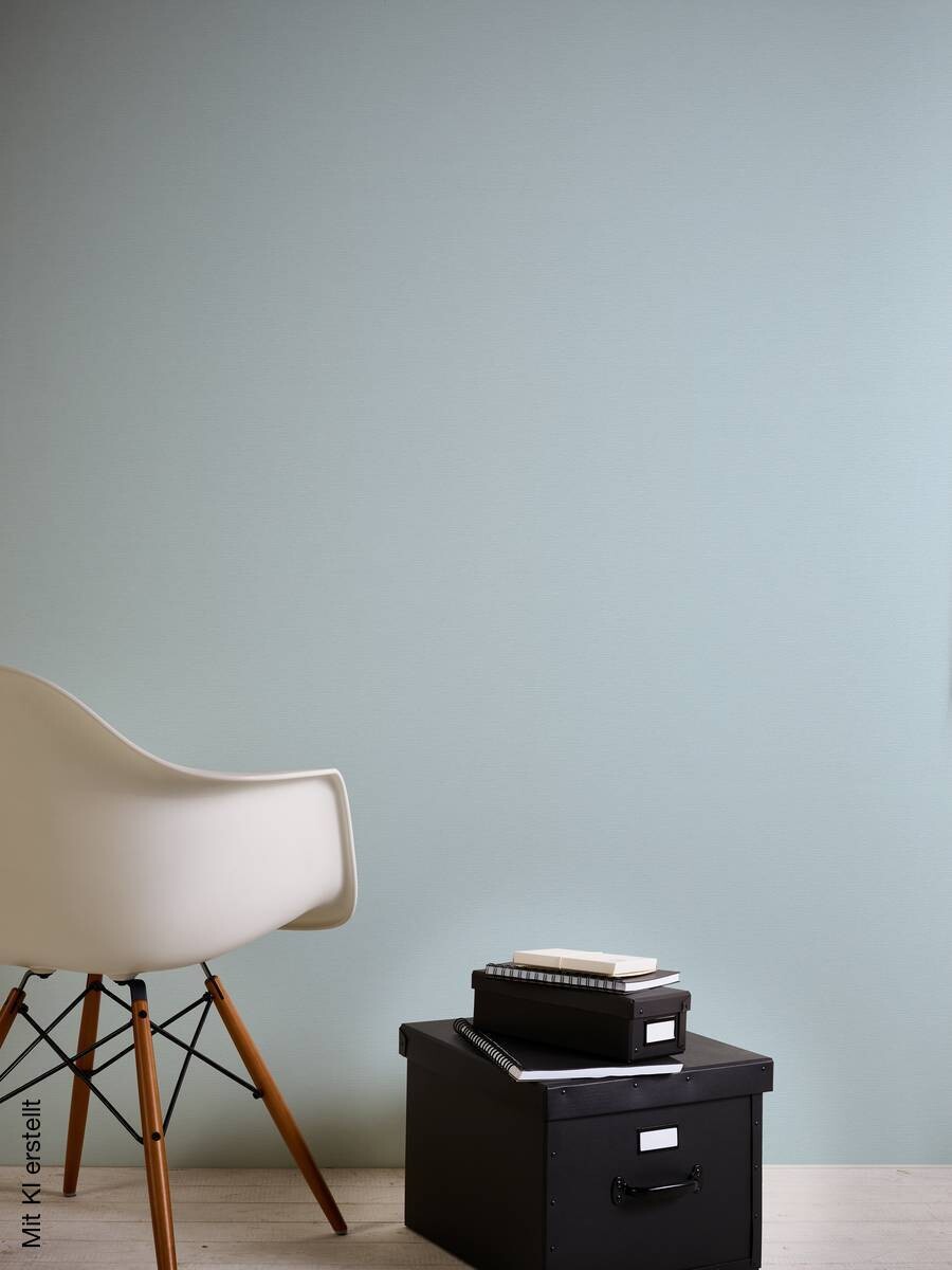A.S.Creation Vliestapete Attractive Uni blau B/L: ca. 53x1005 cm