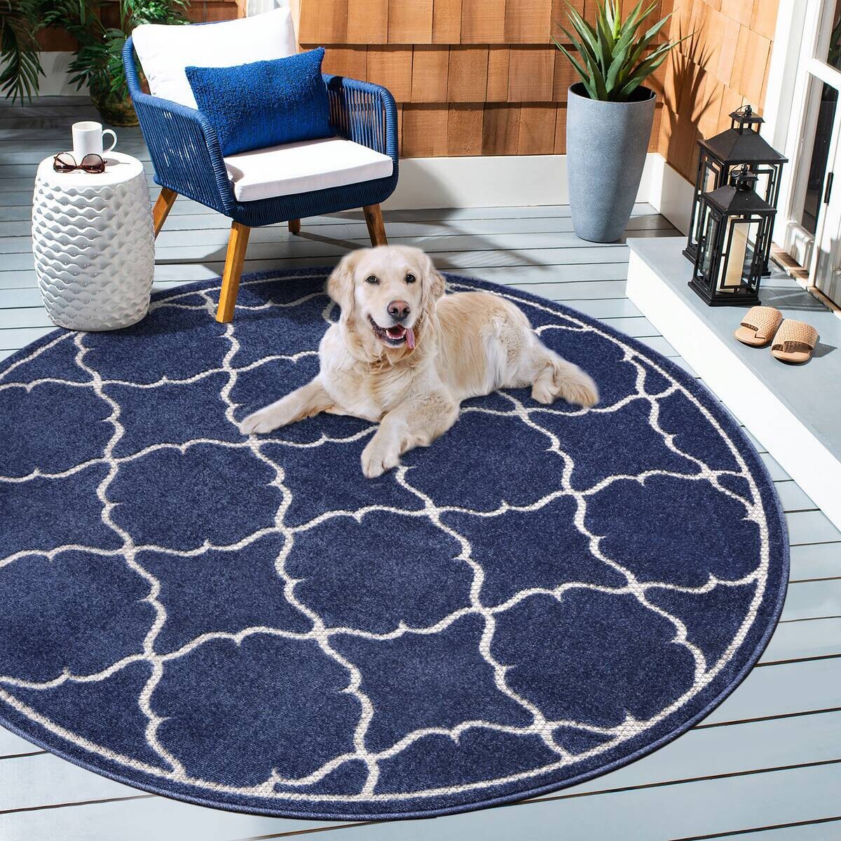 Sanat Outdoorteppich BERLIN blau D: ca. 120 cm