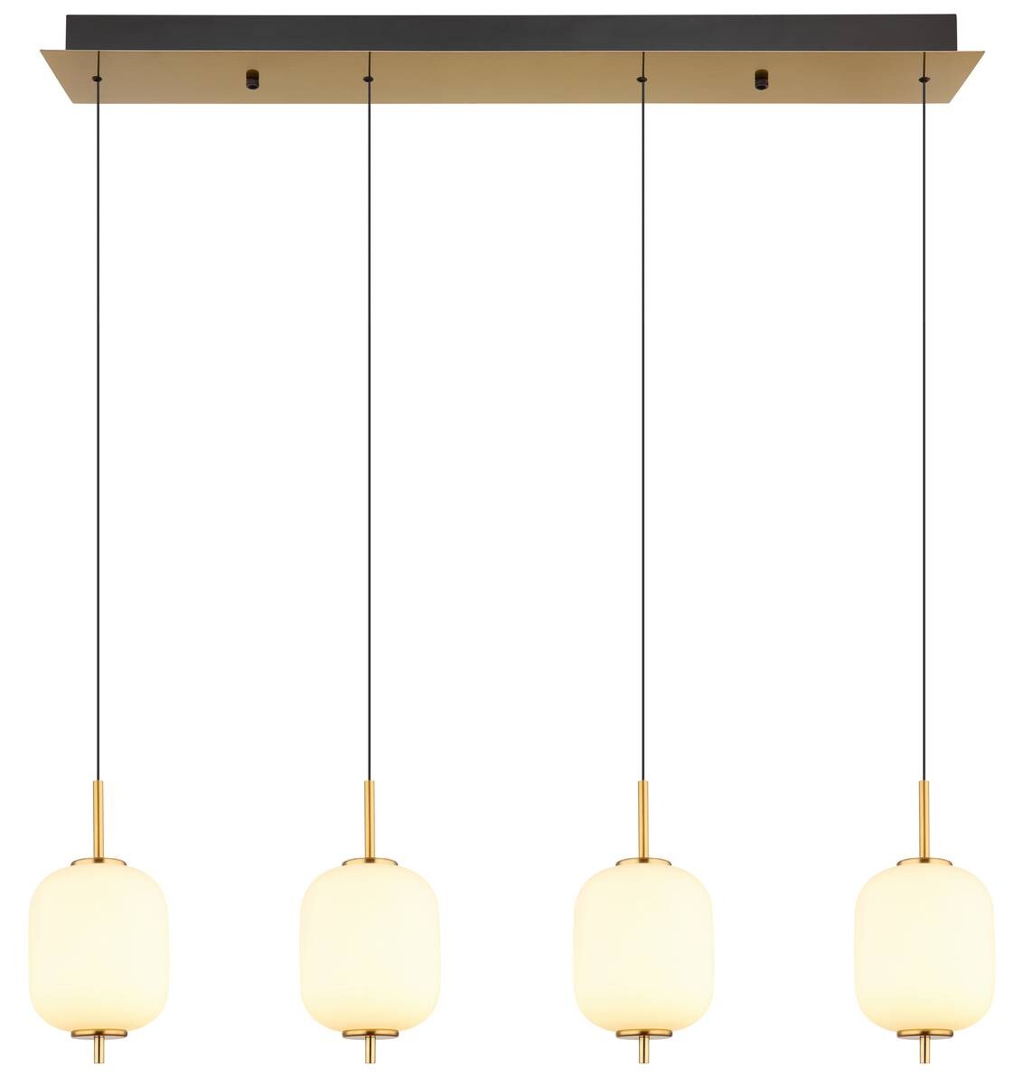 GLOBO Pendelleuchte messing Glas Metall B/H/T: ca. 13,5x150x80 cm 1 Brennstellen