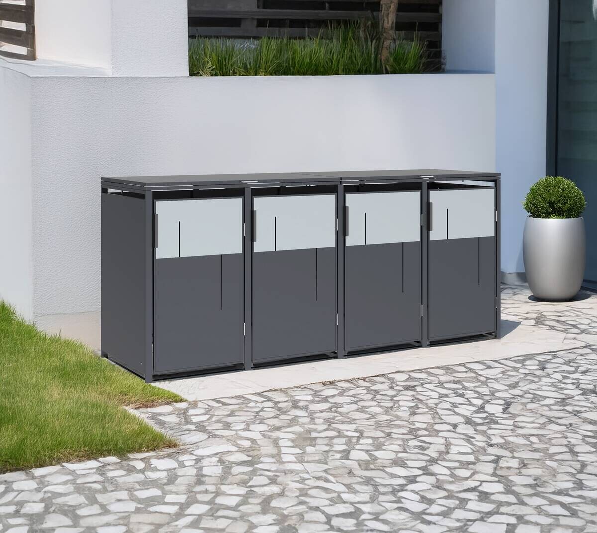 Westmann Mülltonnenbox Tonus anthrazit B/H/L: ca. 265x116x80 cm