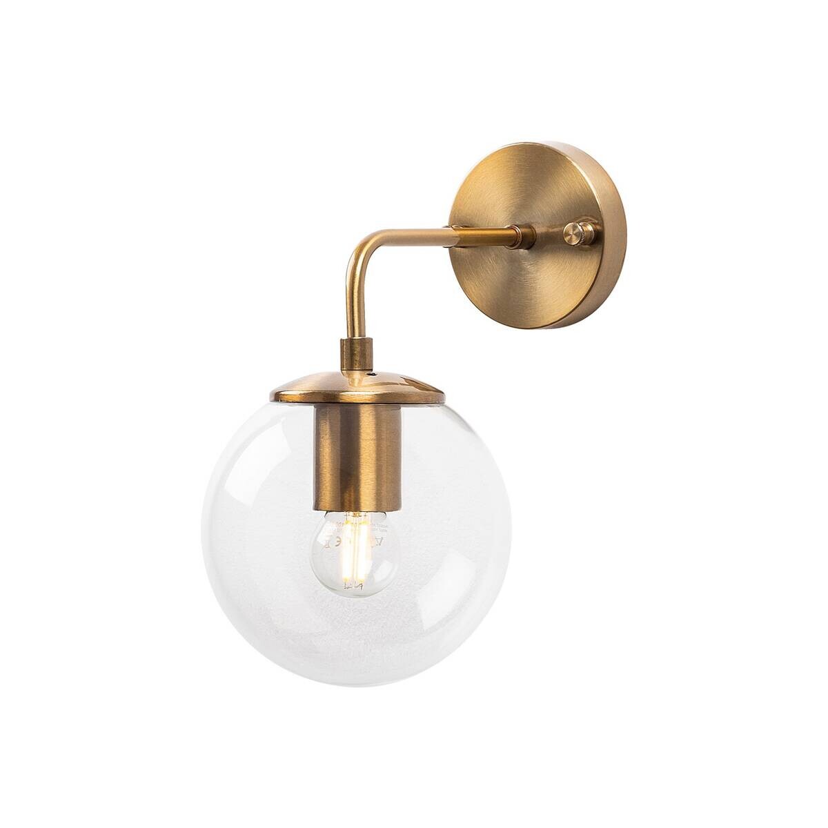 Opviq Wandleuchte Viran bronze Glas Metall B/H/T/L/D: ca. 27x25x27x15x15 cm E14 1 Brennstellen