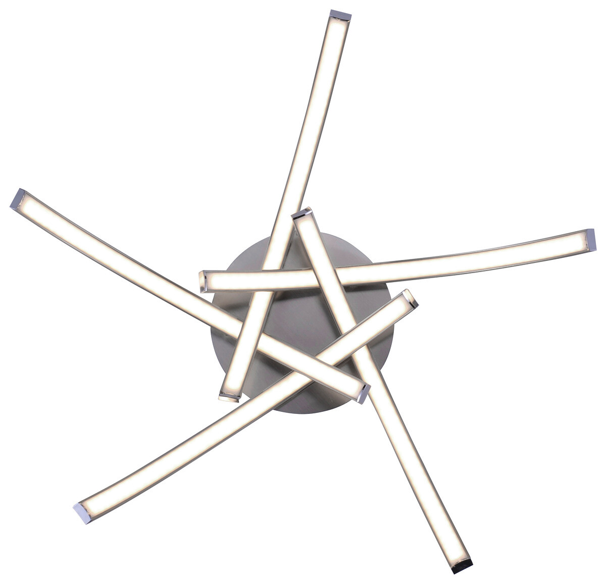 Just Light Deckenleuchte Valerie stahlfarbig Alu Eisen Kunststoff H/D: ca. 14x47 cm