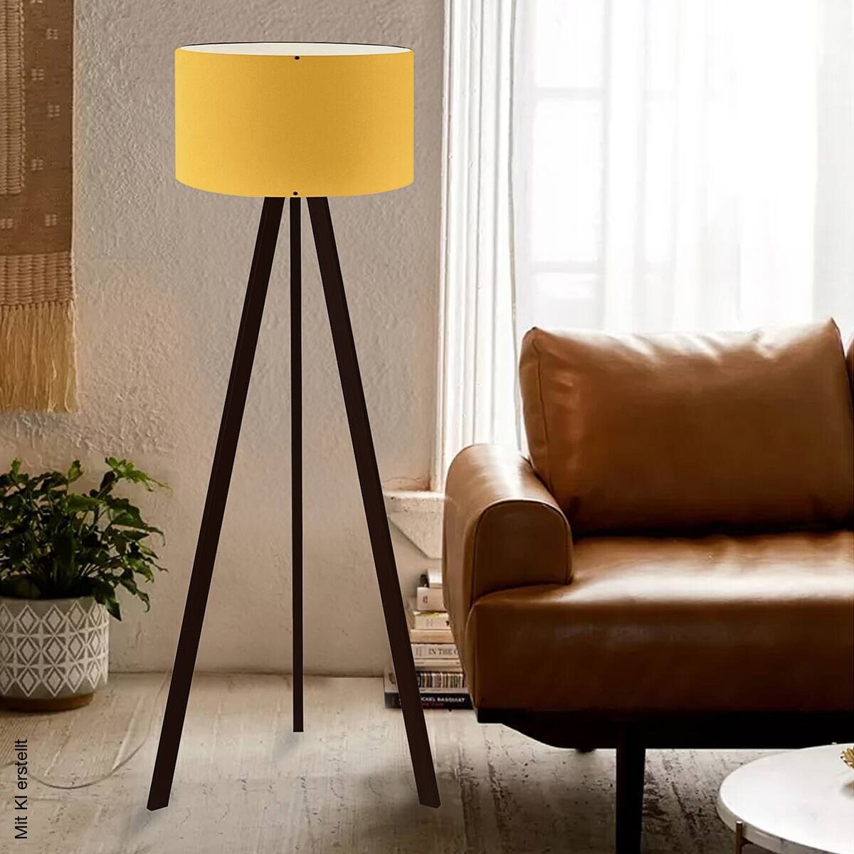 Opviq Stehlampe PVC MDF B/H/T/L/D: ca. 38x140x38x38x38 cm E27 1 Brennstellen