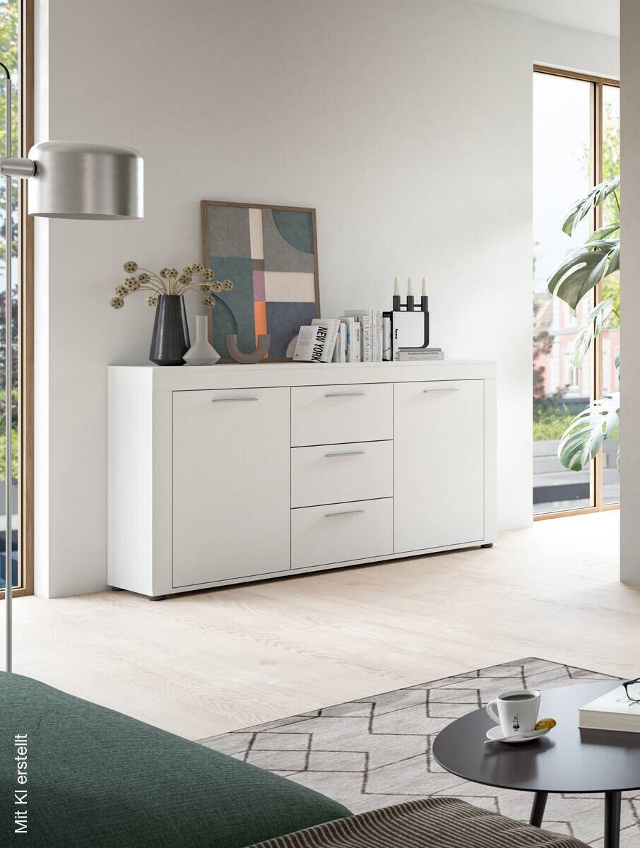Sideboard Jam weiß B/H/T: ca. 125x80x35 cm