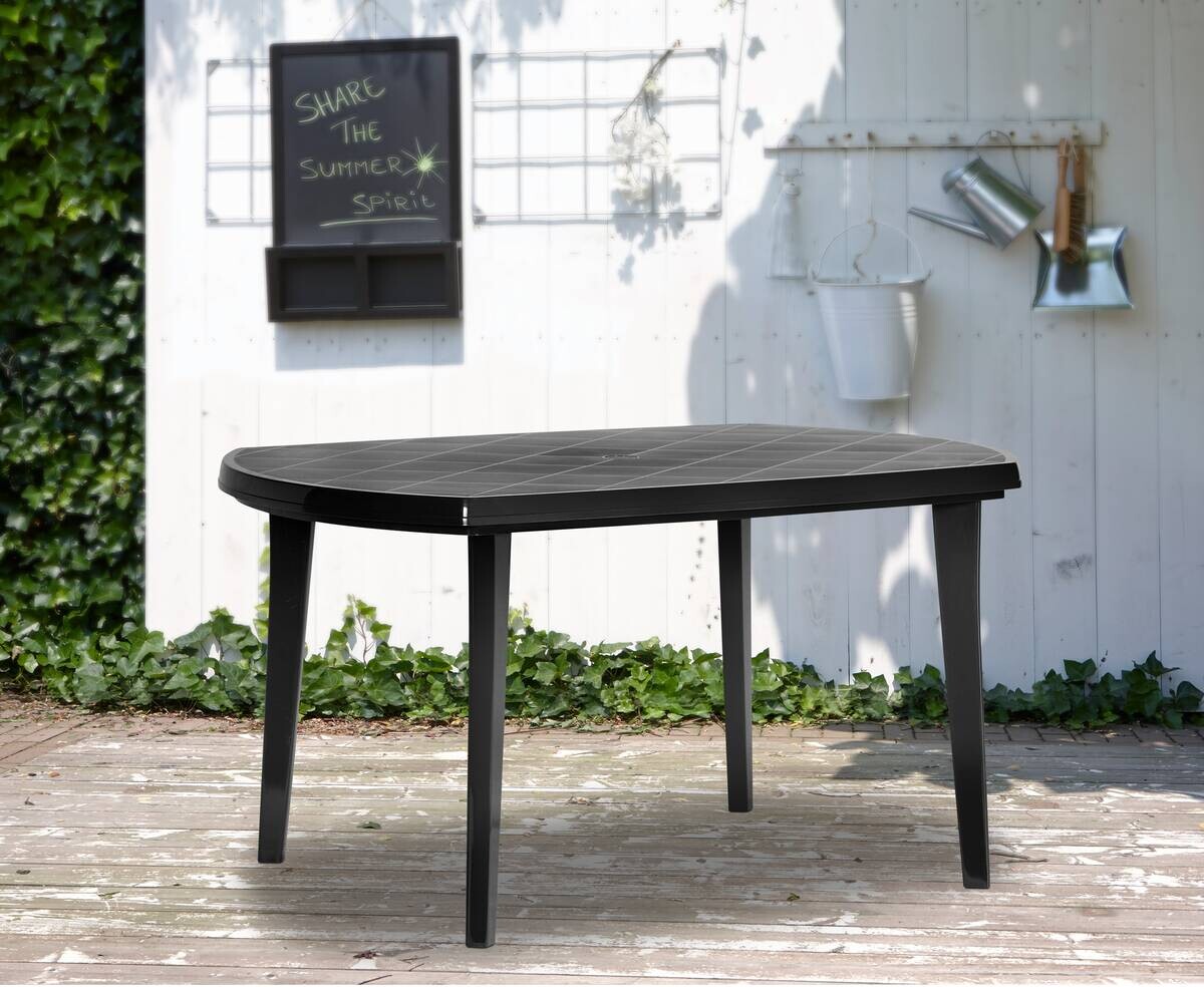 Jardin Tisch Elise Graphit Kunststoff B/H/L: ca. 90,5x6,5x137 cm