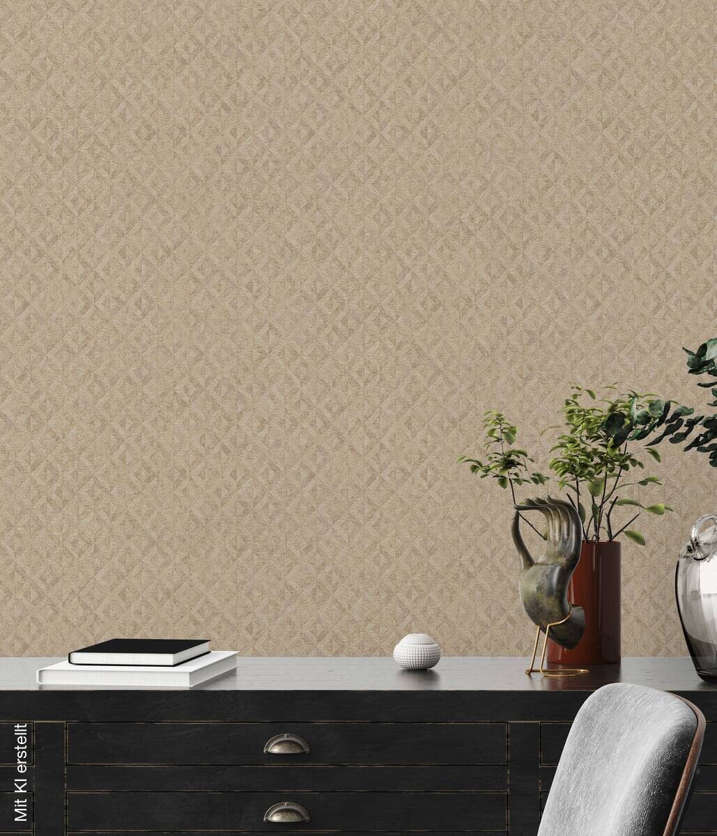 A.S.Creation Vliestapete beige gold B/H/D: ca. 53x1005x9,3 cm