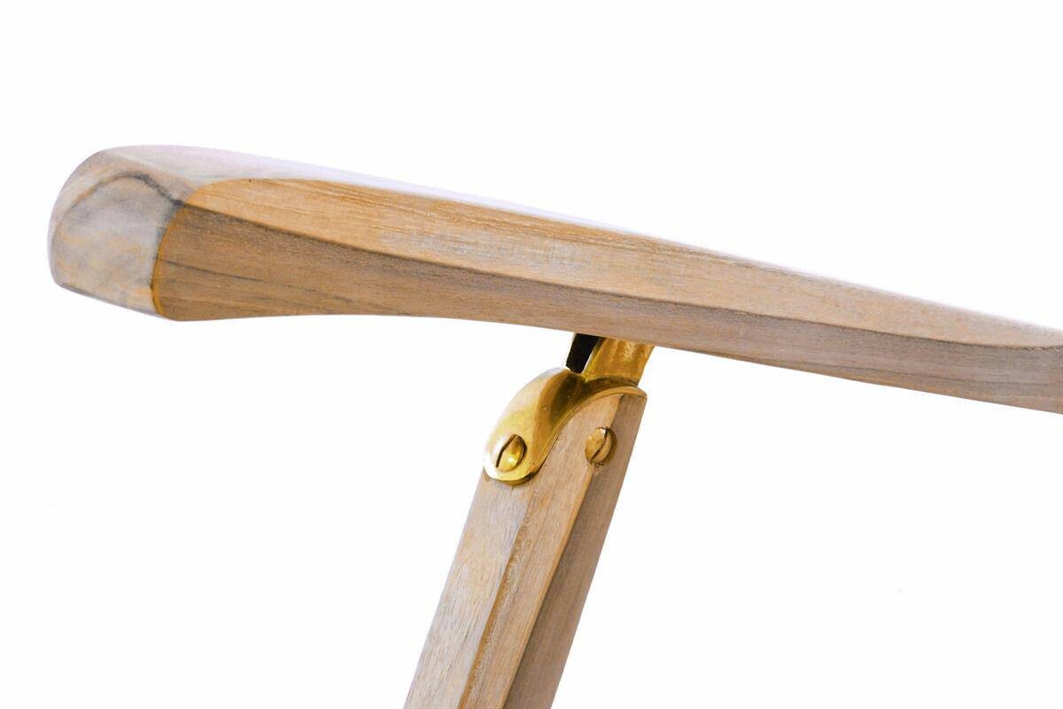 VCM Gartenliege anthrazit Teakholz B/H/L: ca. 60x90x160 cm