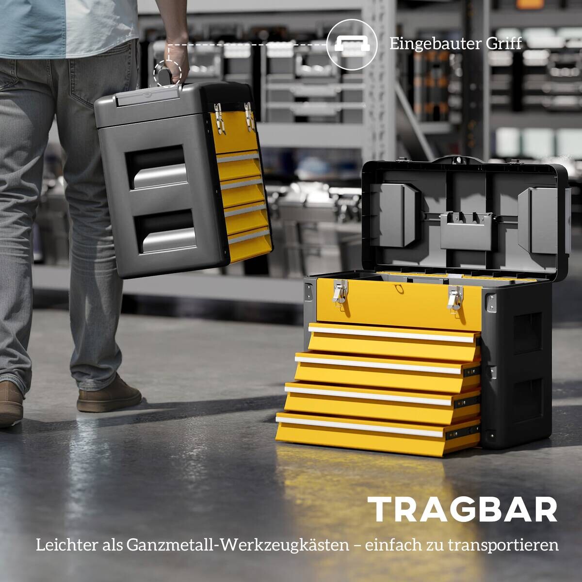Werkzeugkiste B/H/T: ca. 49,7x40,7x25,3 cm