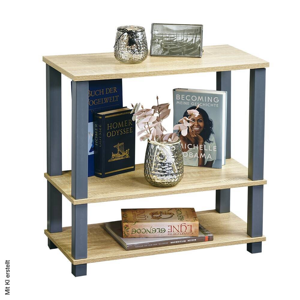 Kesper Regal grau Spanplatte B/H/L: ca. 29,5x58,5x60 cm