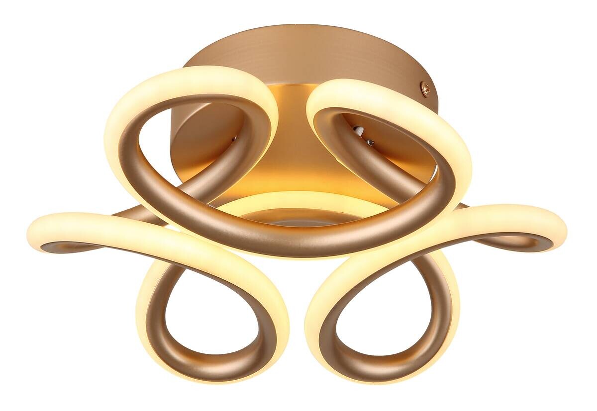 GLOBO Deckenleuchte champagner Metall Aluminium H/D: ca. 10x26 cm 1 Brennstellen