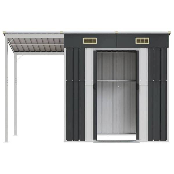 vidaXL Gartenhaus anthrazit B/H/T: ca. 277x181x110,5 cm