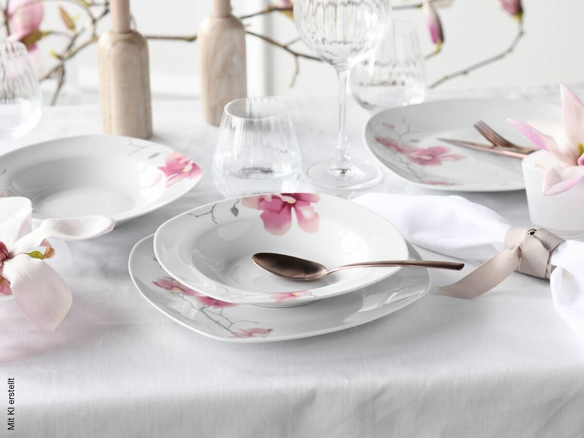CreaTable Tafelservice Amelie multicolor Porzellan 12 tlg.