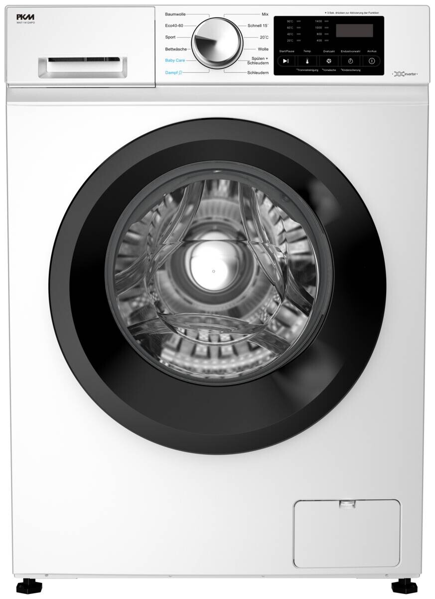 PKM Waschmaschine WA7-1412APO weiß B/H/T: ca. 59,5x85x44 cm ca. 7 kg